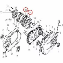 WILTEC Pièce Détachée Plaquette De Frottement, Plaquette Acier Pour Embrayage à Bain D'huile 6,5 -13 CV