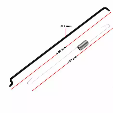 WILTEC Pièce Dètachée Ressort De Régulateur De Vitesse Avec Tringle 4 WILTEC Pièce Dètachée Ressort De Régulateur De Vitesse Avec Tringle – Image 2