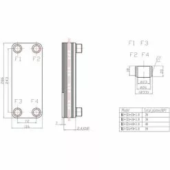 WILTEC Hrale Échangeur De Chaleur Thermique Inox 50 Plaques Max. 285 KW Eau Solaire 11 WILTEC Hrale Échangeur De Chaleur Thermique Inox 50 Plaques Max. 285 KW Eau Solaire -Wiltec Boutique 808201 5