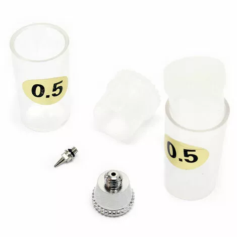 WILTEC Buse 0,5 Mm, Aiguille Et Joint Torique Pour Aérographes 4 WILTEC Buse 0,5 Mm, Aiguille Et Joint Torique Pour Aérographes – Image 2