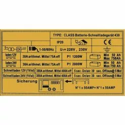 WILTEC Chargeur De Batterie 12V 24V Moto Voiture Auto Boost 430 Chargement Rapide Véhicule Chantier -Wiltec Boutique 808702 4