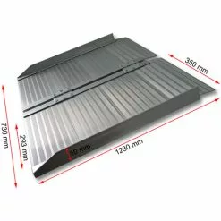 WILTEC Fauteuil Roulant Rampe Rampe De Fauteuil Roulant Alu 122 Cm 270 Kg Mobile Pliable Rampe Plate 7 WILTEC Fauteuil Roulant Rampe Rampe De Fauteuil Roulant Alu 122 Cm 270 Kg Mobile Pliable Rampe Plate -Wiltec Boutique 808859 3