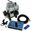 WILTEC Kit Compresseur Airbrush AS189 Avec Un Pistolet Aérographe + Accessoires