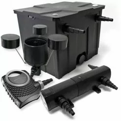 WILTEC Kit De Filtration Bassin Bio 12000l Stérilisateur UVC 36W 80W Pompe éco Ecumeur