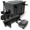 WILTEC Kit De Filtration Bassin 12000l 80W Pompe Super éco Stérilisateur UVC 24W Fontaine Ecumeur -Wiltec Boutique 809210 1