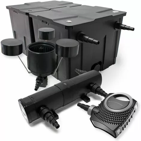 WILTEC Kit De Filtration De Bassin Bio Filtre 60000l Stérilisateur UVC 36W 80W Pompe éco Ecumeur 3 WILTEC Kit De Filtration De Bassin Bio Filtre 60000l Stérilisateur UVC 36W 80W Pompe éco Ecumeur