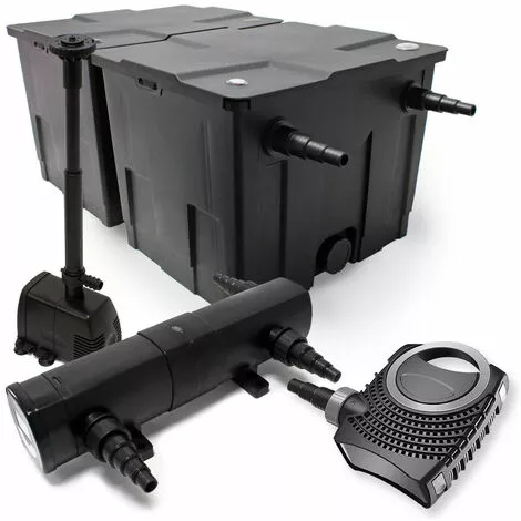 WILTEC Kit De Filtration Bassin Bio Filtre 60000l 80W Pompe éco Stérilisateur UVC 36W Fontaine 3 WILTEC Kit De Filtration Bassin Bio Filtre 60000l 80W Pompe éco Stérilisateur UVC 36W Fontaine