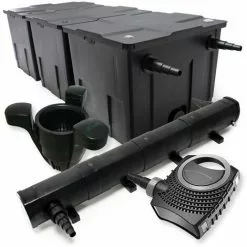 WILTEC Kit De Filtration Bassin Bio 90000l Stérilisateur UVC 72W 80W Pompe éco Ecumeur