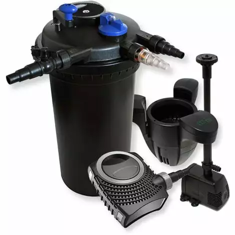 WILTEC Kit De Filtration Bassin à Pression 30000l Stérilisateur 70W Pompe éco Fontaine Ecumeur 3 WILTEC Kit De Filtration Bassin à Pression 30000l Stérilisateur 70W Pompe éco Fontaine Ecumeur