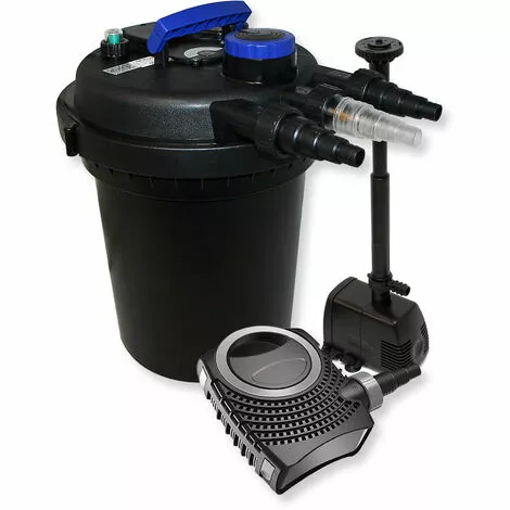 WILTEC Kit De Filtration Bassin à Pression 6000l Stérilisateur UVC 11W 70W Pompe éco Fontaine 3 WILTEC Kit De Filtration Bassin à Pression 6000l Stérilisateur UVC 11W 70W Pompe éco Fontaine