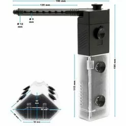 WILTEC SunSun JP-093 Pompe Interne D'aquarium Filtre D'angle Nano M 450l/h 5W -Wiltec Boutique 809425 4