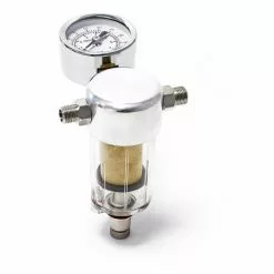WILTEC Mini Filtre à Air Et Séparateur D'eau Avec Manomètre Pour Aérographe 9,51 Mm (1/8")