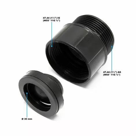 WILTEC Clapet Anti-retour Filetage Femelle/mâle Pour Pompe à Eaux Sales 4 WILTEC Clapet Anti-retour Filetage Femelle/mâle Pour Pompe à Eaux Sales – Image 2