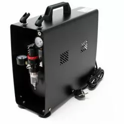 WILTEC Compresseur Aérographe AF196AW Bicylindre Avec Réservoir