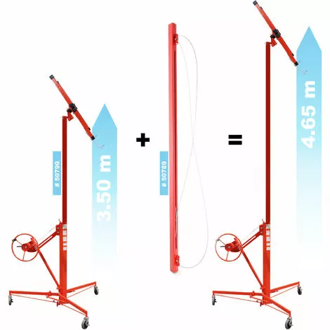 WILTEC 140cm Extension Pour Lève Plaques De Plâtre XXL, Lève Panneaux 4 WILTEC 140cm Extension Pour Lève Plaques De Plâtre XXL, Lève Panneaux – Image 2