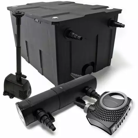WILTEC Kit De Filtration De Bassin Bio Filtre 60000l Stérilisateur UVC 24W 80W Pompe éco Fontaine 3 WILTEC Kit De Filtration De Bassin Bio Filtre 60000l Stérilisateur UVC 24W 80W Pompe éco Fontaine