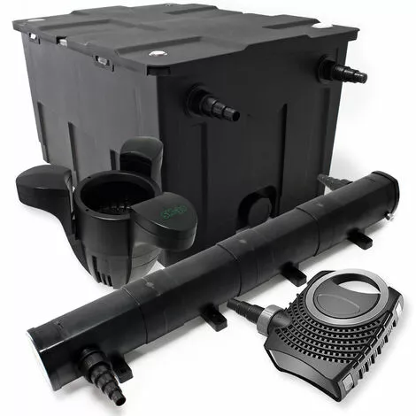 WILTEC Kit De Filtration Bassin Bio Filtre 60000l Stérilisateur UVC 72W 80W Pompe éco Ecumeur 3 WILTEC Kit De Filtration Bassin Bio Filtre 60000l Stérilisateur UVC 72W 80W Pompe éco Ecumeur