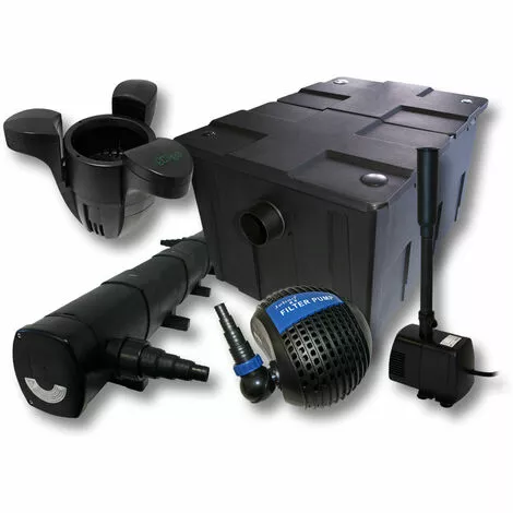 WILTEC Kit De Filtration Bassin Bio Filtre 60000l Stérilisateur UVC 72W 80W Pompe éco Fontaine 3 WILTEC Kit De Filtration Bassin Bio Filtre 60000l Stérilisateur UVC 72W 80W Pompe éco Fontaine