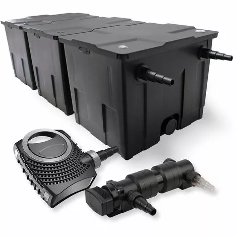 WILTEC SunSun Kit De Filtration De Bassin 90000l 24W UVC 6. Stérilisateur Et NEO7000 50W Pompe 3 WILTEC SunSun Kit De Filtration De Bassin 90000l 24W UVC 6. Stérilisateur Et NEO7000 50W Pompe