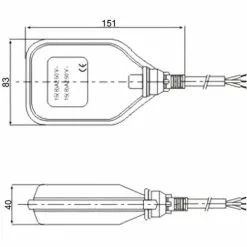 WILTEC 10m 250V 16A Flotteur Interrupteur Pour Pompe Immergée Rouge -Wiltec Boutique 811508 3