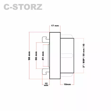 WILTEC Accouplement Storz C/52mm Avec Filetage Femelle 2" (59,25 Mm), Alu 6 WILTEC Accouplement Storz C/52mm Avec Filetage Femelle 2" (59,25 Mm), Alu – Image 4