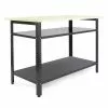 WILTEC Établi Atelier 120x60x85cm Plan Travail Table Emballage Rangement Outils Garage Bricolage Cave
