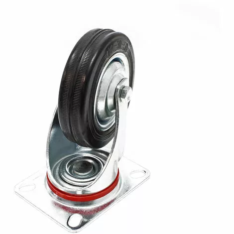 WILTEC Roulette Fixe Ø 100 Mm Roue Caoutchouc Jante Métal 50 Kg Transport Appareil Accessoire Meuble 4 WILTEC Roulette Fixe Ø 100 Mm Roue Caoutchouc Jante Métal 50 Kg Transport Appareil Accessoire Meuble – Image 2