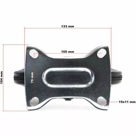 WILTEC Roulette Fixe Ø 200mm Roue Caoutchouc Jante Métal 150Kg Transport Appareil Accessoire Meuble 6 WILTEC Roulette Fixe Ø 200mm Roue Caoutchouc Jante Métal 150Kg Transport Appareil Accessoire Meuble â Image 4