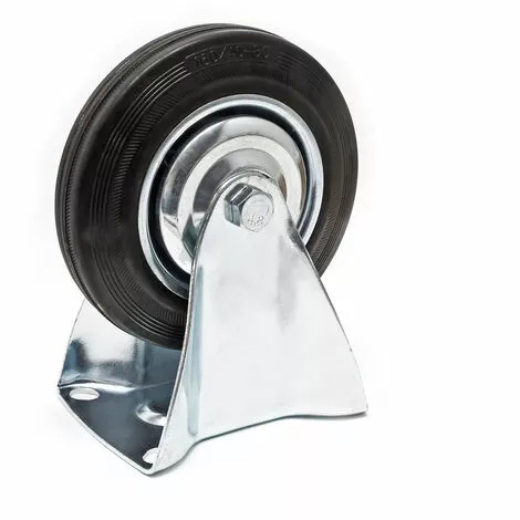 WILTEC Roulette Fixe Ø 160 Mm Roue Caoutchouc Jante Métal 130Kg Charge Transport Appareil Accessoire Meuble 4 WILTEC Roulette Fixe Ø 160 Mm Roue Caoutchouc Jante Métal 130Kg Charge Transport Appareil Accessoire Meuble â Image 2