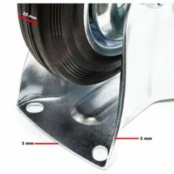 WILTEC Roulette Fixe Ø 160 Mm Roue Caoutchouc Jante Métal 130Kg Charge Transport Appareil Accessoire Meuble 11 WILTEC Roulette Fixe Ø 160 Mm Roue Caoutchouc Jante Métal 130Kg Charge Transport Appareil Accessoire Meuble -Wiltec Boutique 9524393 5