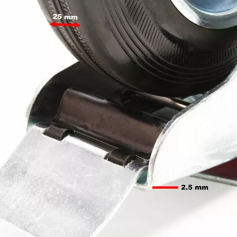 WILTEC Roulette Blocage Double Ø 125 Mm Roue Caoutchouc Jante Métal 100Kg Charge Transport Appareil Meuble 7 WILTEC Roulette Blocage Double Ø 125 Mm Roue Caoutchouc Jante Métal 100Kg Charge Transport Appareil Meuble – Image 5