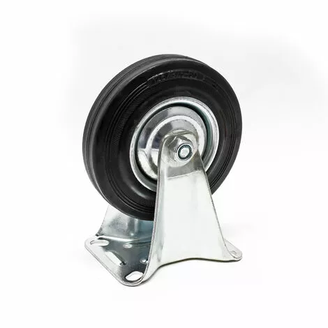 WILTEC Roulette Fixe Ø 125 Mm Roue Caoutchouc Jante Métal 100 Kg Transport Appareil Accessoire Meuble 4 WILTEC Roulette Fixe Ø 125 Mm Roue Caoutchouc Jante Métal 100 Kg Transport Appareil Accessoire Meuble – Image 2