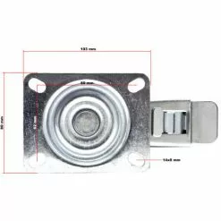 WILTEC Roulette Blocage Double Ø100mm Roue Caoutchouc Jante Métal 70Kg Transport Appareil Accessoire Meuble 10 WILTEC Roulette Blocage Double Ø100mm Roue Caoutchouc Jante Métal 70Kg Transport Appareil Accessoire Meuble -Wiltec Boutique 9524407 4