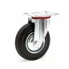 WILTEC Roulette Fixe Ø 125 Mm Roue Caoutchouc Jante Métal 100 Kg Transport Appareil Accessoire Meuble -Wiltec Boutique 9524408 1