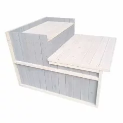 WILTEC Garage Pour Robot-tondeuse Toit Gradin Bois Massif Abri Carport Gris 79,7x66x55,7cm -Wiltec Boutique 9562058 3